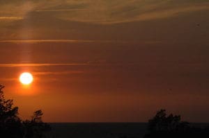 Sonnenuntergang Ostsee Camping